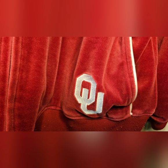 🎉Host Pick🎉 [Oklahoma Basketball] Velour Zip Jacket Boomer Sooner - XXL - OU - Picture 4 of 15